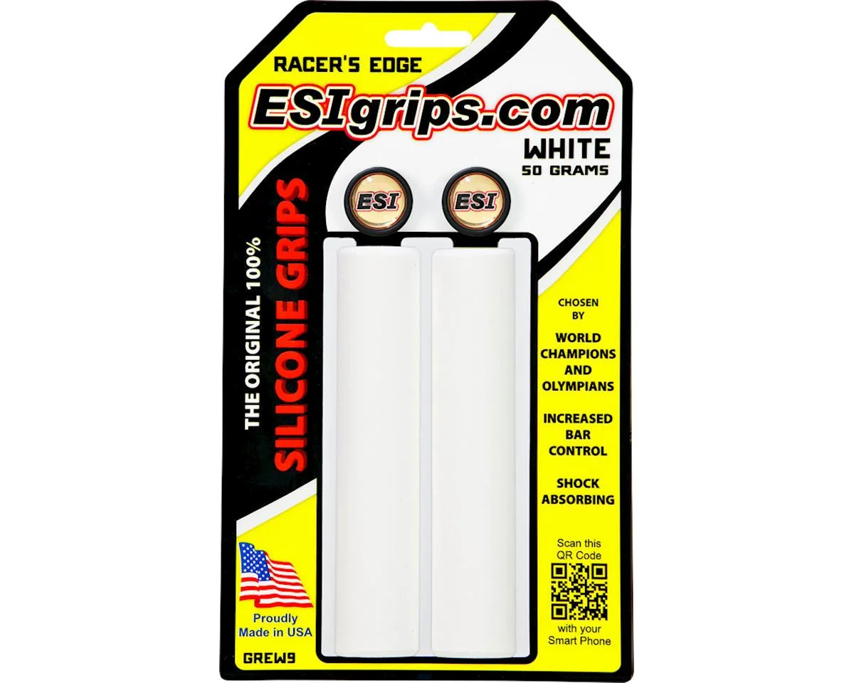 ESI Grips Racer's Edge Silicone Grips (White)